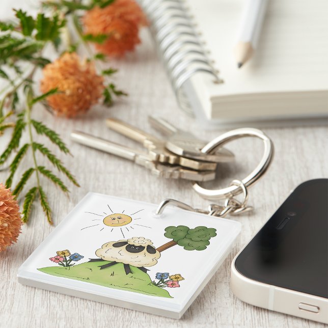 Sheep On A Hill Keychain (Creator Uploaded)