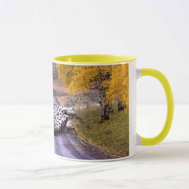 Sheep on Country Road Mug (Right)
