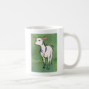 Sheep on Mixed Media Background Coffee Mug
