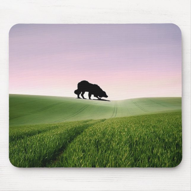 Sheep on the horizon...Border Collie Mousepad (Front)