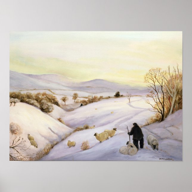 Sheep on the ridge poster (Front)