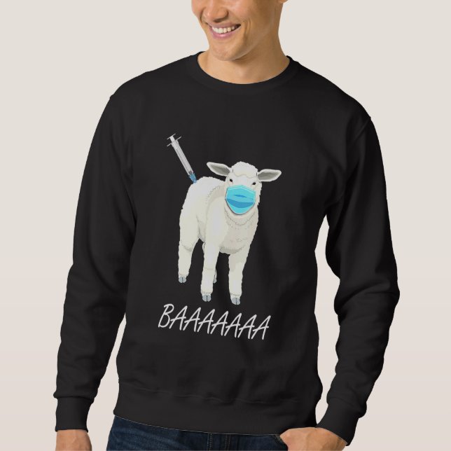 Sheep Or Sheeple Anti Vaccine Anti Mask Sweatshirt (Front)