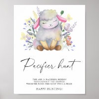 Sheep - pacifier hunt baby shower game