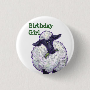 Sheep Party Centre 3 Cm Round Badge