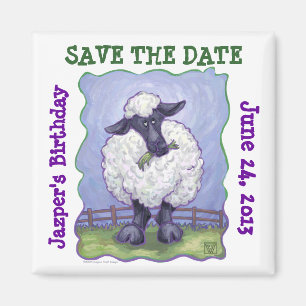 Sheep Party Centre Magnet