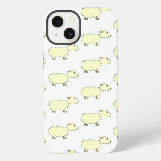 Sheep Pattern. iPhone Case (Back)