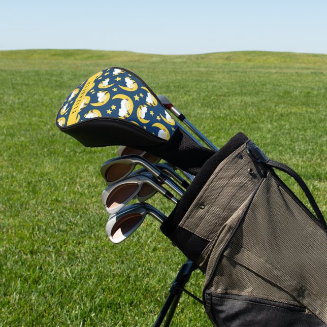 Sheep Pattern, Sleeping Sheep, Moon, Your Name Golf Head Cover (In Situ)