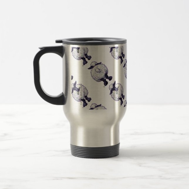 Sheep Patterns Travel Mug (Left)