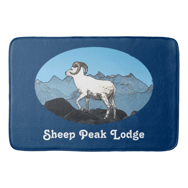 Sheep Peak Lodge Bath Mat (Front)