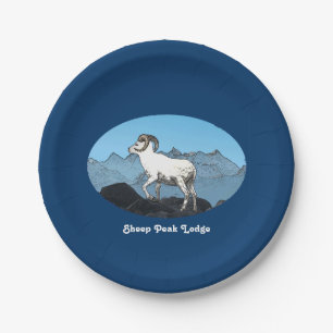 Sheep Peak Lodge Paper Plate