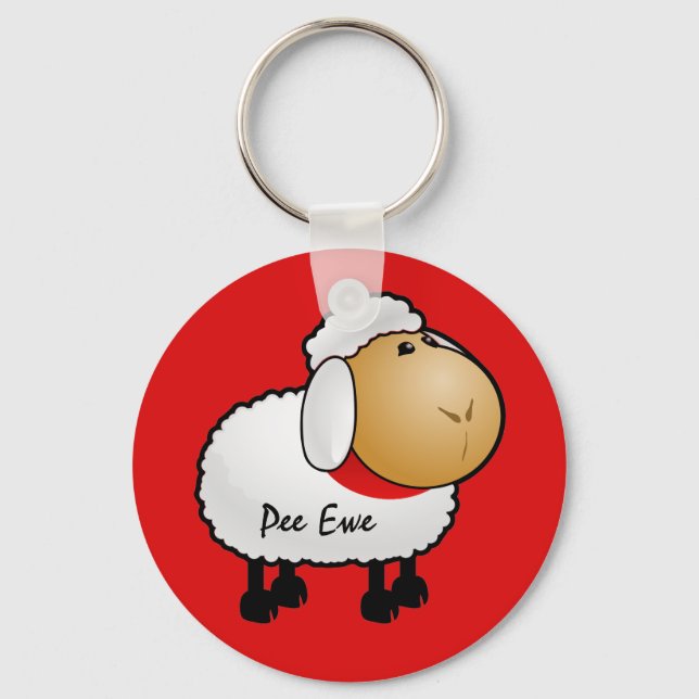 Sheep Pee Ewe Keychain (Front)