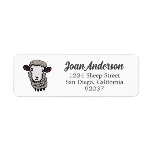 Sheep Return Address Label
