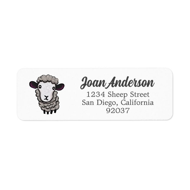 Sheep Return Address Label (Front)