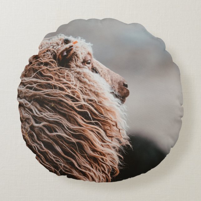 SHEEP ROUND CUSHION (Front)