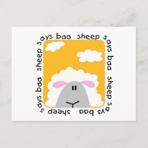 Sheep Says Baa T-shirts and Gifts Postcard