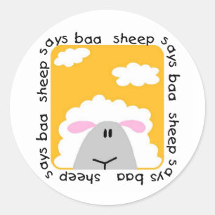 Sheep Says Baa Tshirts and Gifts Classic Round Sticker