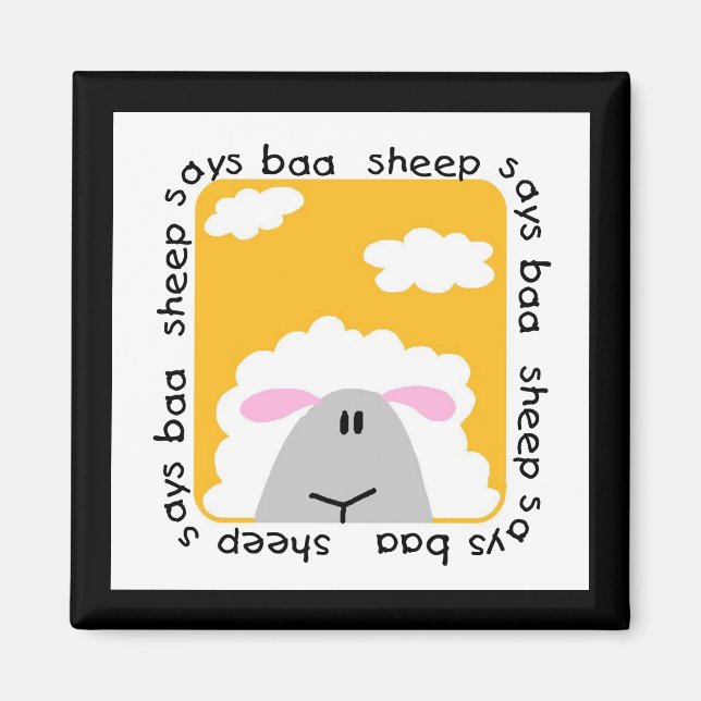 Sheep Says Baa Tshirts and Gifts Magnet (Front)