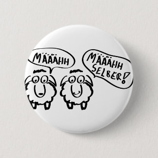 sheep schafe määähhh määhhh selber ! 6 cm round badge