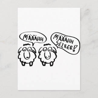 sheep schafe määähhh määhhh selber ! postcard
