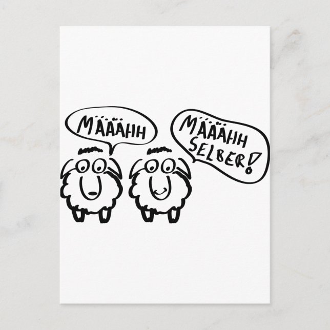 sheep schafe määähhh määhhh selber ! postcard (Front)