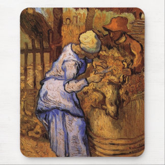 Sheep Shearers (after Millet) by Vincent van Gogh Mouse Pad