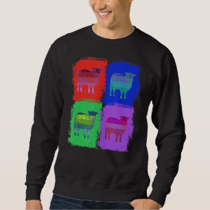 Sheep Sheep Colourful Pop Art Sweatshirt