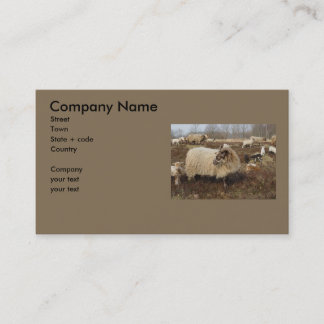 Sheep - Sheep in Heather field Business Card