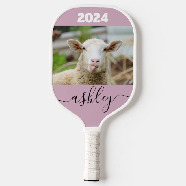 Sheep show tongue pickleball paddle (Back)