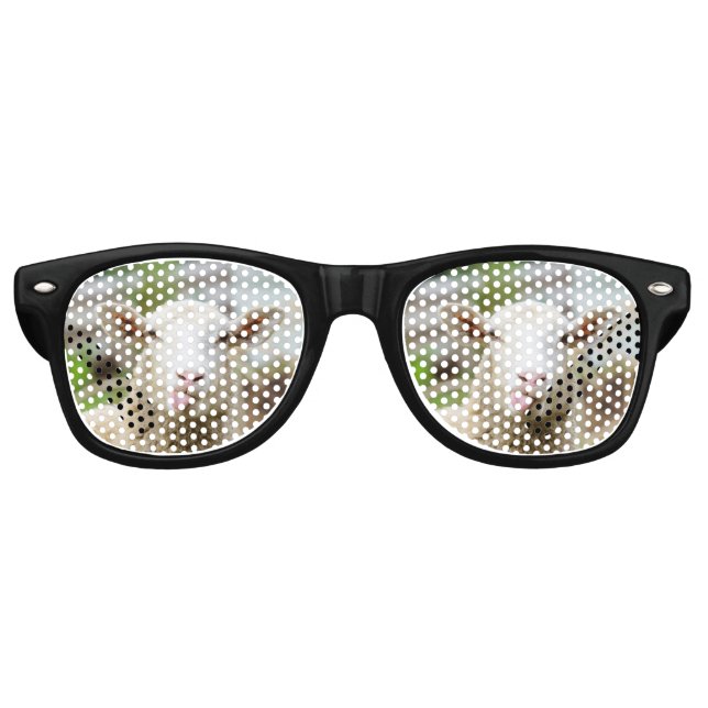 Sheep show tongue retro sunglasses (Front)