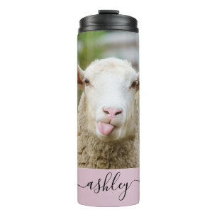 Sheep show tongue thermal tumbler