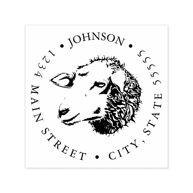 Sheep Skin Return Label Self-inking Stamp (Design)