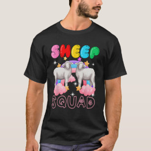 Sheep Squad Cute Couple Sheeps Rainbow Lover Famil T-Shirt