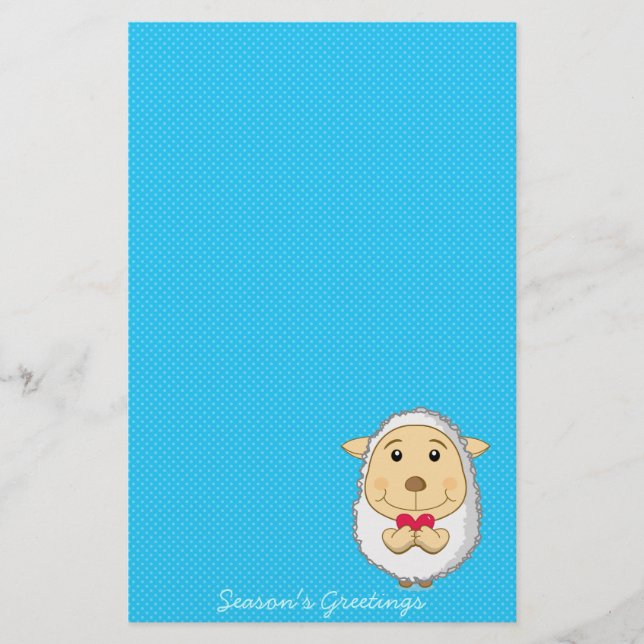 Sheep Stationery blue (Front)