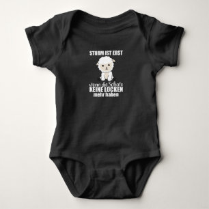 Sheep Storm Northern Germany North Sea Sea Coast Baby Bodysuit