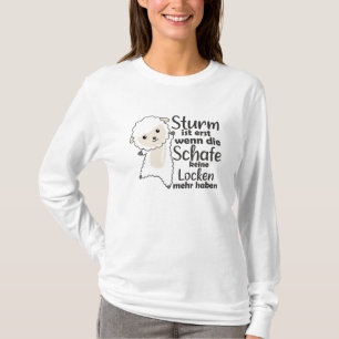 Sheep Storm Northern Germany North Sea Sea Coast T-Shirt