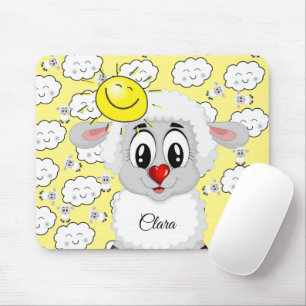 Sheep Sun Clouds Yellow Mouse Pad! Mouse Pad