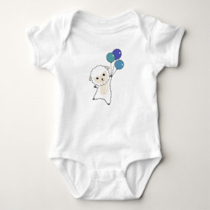Sheep Sweet Animals Flies Balloons For Children Baby Bodysuit