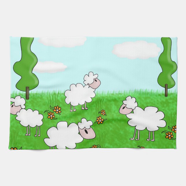 Sheep Tea Towel (Horizontal)