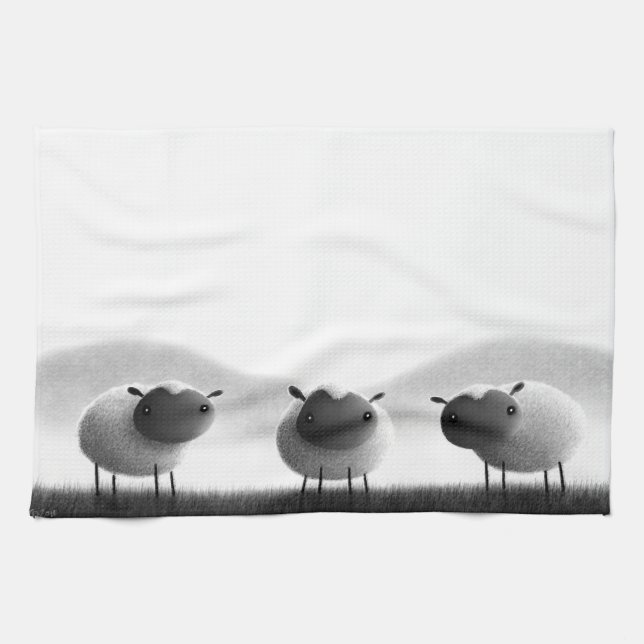 Sheep Tea Towel (Horizontal)