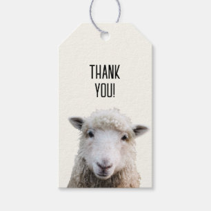 Sheep Thank You QR code Knitting Gift Tags