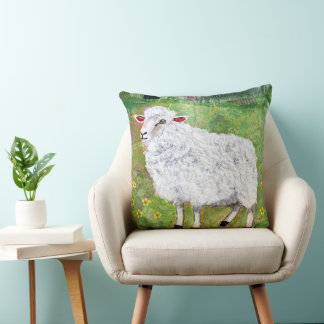 Sheep throw pillow