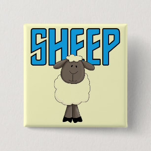Sheep Tshirts and Gifts 15 Cm Square Badge