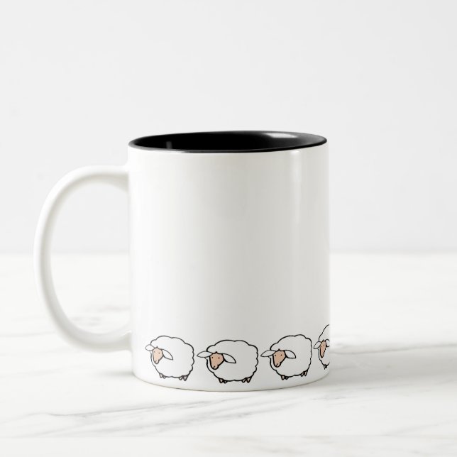 Sheep Two-Tone Coffee Mug (Left)