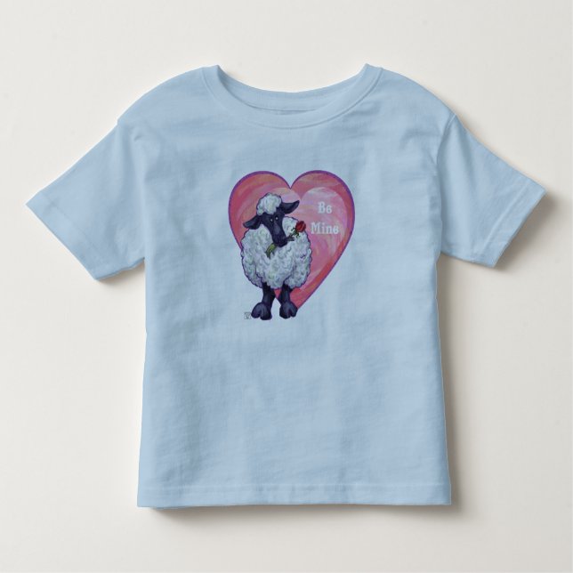 Sheep Valentine's Day Toddler T-Shirt (Front)