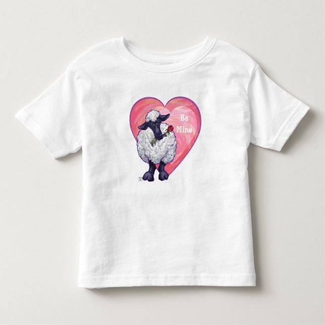 Sheep Valentine's Day Toddler T-Shirt (Front)