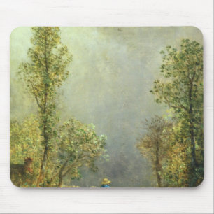 Sheep watching a Storm Mouse Pad
