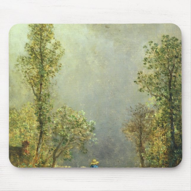Sheep watching a Storm Mouse Pad (Front)