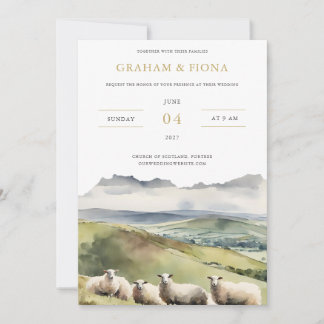 Sheep Watercolor Invitation