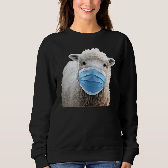 Sheep Wearing Mask Anti Mask Sweatshirt (Front)