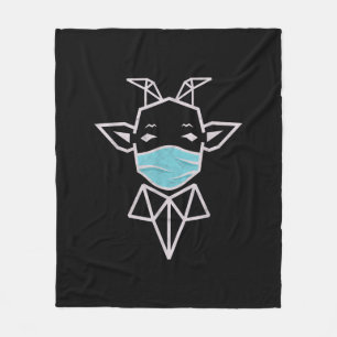 Sheep Wearing Mask   Simple Sheep Present Fleece Blanket